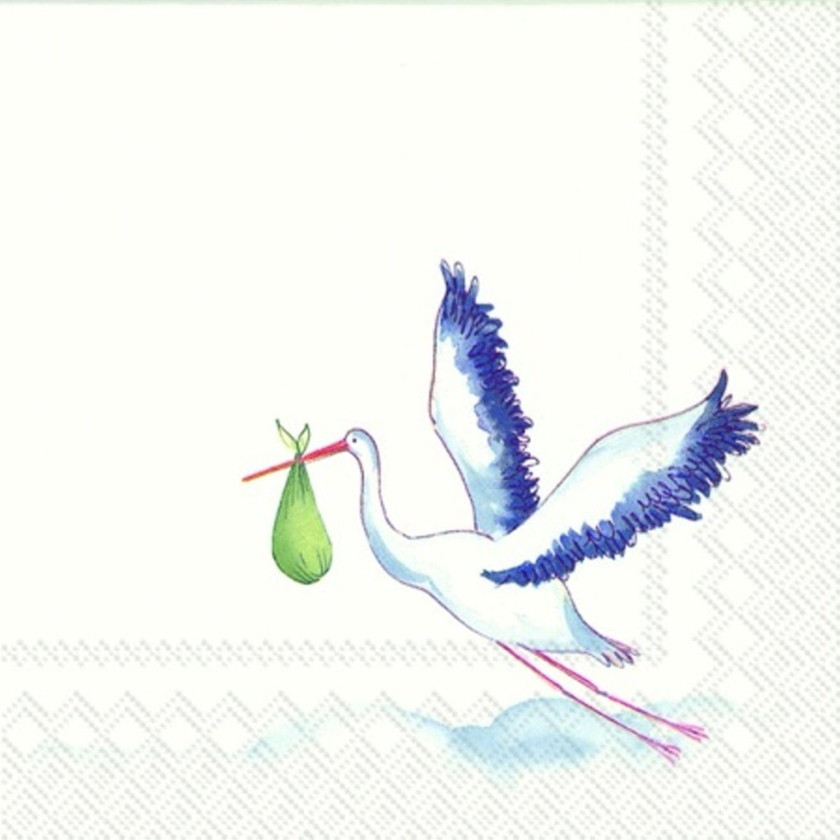 Klapperstorch Servietten – Lunch-Servietten für Geburt & Taufe
